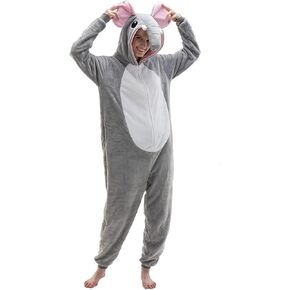 COSUSKET Snug Fit Unisex Adult Onesie Pajamas, Flannel Cosplay Animal One Piece Halloween Costume Sleepwear Homewear