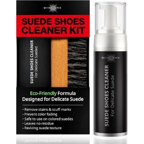 Suede Shoes Cleaner Kit - Eco Friendly Formula Designed for Delicate Suede - Removes Stains & Scuff Marks, Prevents Color Fading, Safe to Use on Colored Suede, Reviving Suede Texture