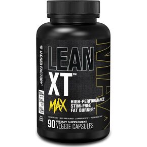 مصنع Jacked Factory Lean -اكت Max-موقد دهون خالي من المحفزات عالي الأداء مع كارنيبور ، مستخلص الشاي الأخضر ، Innoslim ، و Forslean لزيادة التمثيل الغذائي ، وفقدان الوزن ، وقمع الشهية-90 Count
