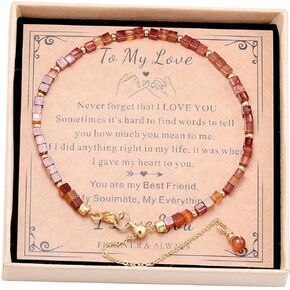 Dainty 3mm Pyrite Bracelet for Women, Carnelian Bracelet,Gift Box,Non Tarnish Copper Plated 18K Gold,To Girlfriend and Mom Gifts,Women's Gemstone Adjustable Jewelry in Saudi Arabia
