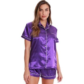 Just Love Solid Satin Pajama Short Set for Women Sleepwear PJs