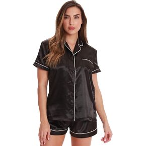 Just Love Solid Satin Pajama Short Set for Women Sleepwear PJs in Kuwait