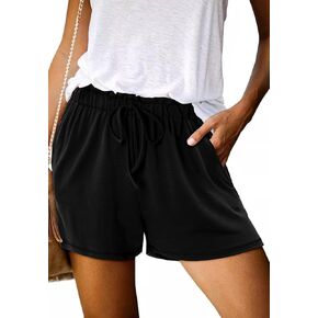 Angerella Womens Shorts with Pockets Summer Casual Shorts for Women Comfy Elastic Waist Lightweight Short Pants in Kuwait