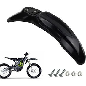 Modified Upgrade Front Fender for SURRON Light Bee With Strong Iron Bracket, Front Mudguard Fit to SUR RON E-bike (BLACK)