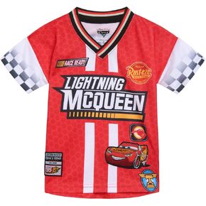 Disney Cars Lightning McQueen Mesh Soccer Jersey T-Shirt Toddler to Big Kid Sizes (2T - 10-12)
