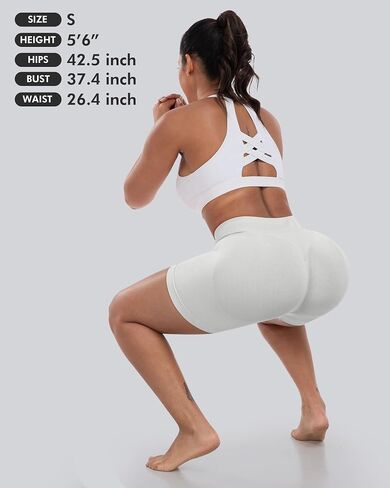 شورتات راكب الدراجة النارية Chrleisure تمرينات الصالة الرياضية ، ورفع عقب بخصر عالية الخصر. in Kuwait