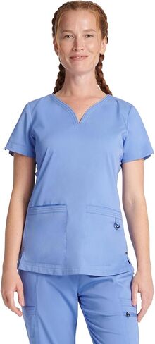 Healing Hands Purple Label Scrub Tops Women - 2-Way Stretch, V-Neck Jean Scrub Tops with 3 Pockets - HH600 in Saudi Arabia
