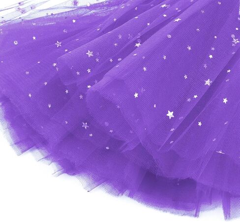 Century Star Sparkle Tutu for Toddler Girls 2 Pack Pack Ballet Dance Skirt Princess Baby Kid Dress Up Birthday Party 3 Layers 2-8T in Kuwait