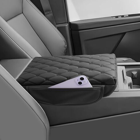 SXCY for 2024 2025 Tesla Cybertruck Armrest Cover Pad for Tesla Cybertruck 2024 2025 Accessories 2025 Cybertruck Center Console Cover 2025 Cybertruck Middle Console Cover (Pad w/Argyle&Black Dots) in Saudi Arabia