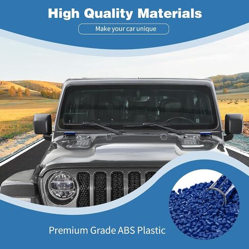 for Jeep JL Windshield Hinge Trim Cover for Jeep Wrangler JL JLU Gladiator JT 2018-Present Blue Exterior Accessories 2pcs in Kuwait