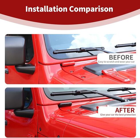 for Jeep JL Windshield Hinge Trim Cover for Jeep Wrangler JL JLU Gladiator JT 2018-Present Blue Exterior Accessories 2pcs in Kuwait