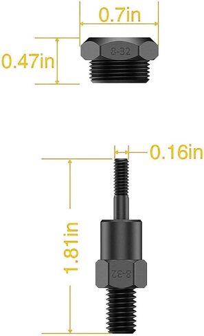 Replacement Mandrel for Rivet Nut Tool Kit Rivnut Tool, Rivet Nut Mandrel & Nose Piece, 8-32 in Saudi Arabia