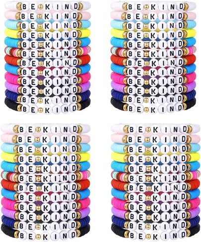 Friendship Bracelets Boho Stackable Bracelets for Women Beach Jewelry Surfer Heishi Clay Bead Bracelets in Saudi Arabia