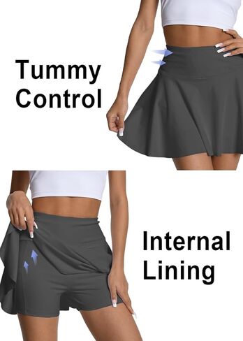 KOKITA Tennis Skirts for Women -with Internal Pocket Pleated High Waisted Athletic Golf Skorts Workout Dress Running Skort in Kuwait
