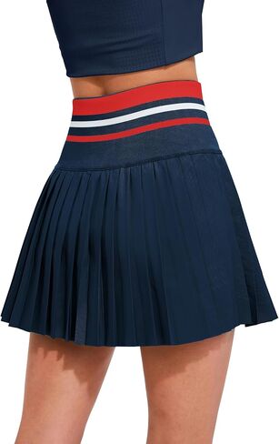 Airfree Pleated Tennis Skirts for Women High Waisted Golf Skort Skirt with Short Athletic Workout Skorts with Pockets in Saudi Arabia