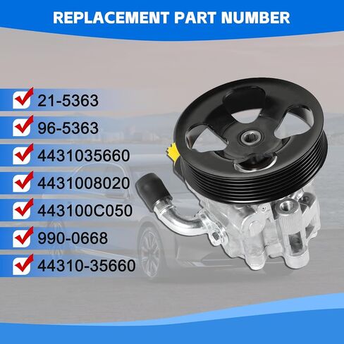 مضخة توجيه كهربائية مع بكرة وخزان 21-5229 تناسب 1995-2004 تاكوما 4 رانر T100 3.4L V6 مجموعة مضخة التوجيه التلقائي in Kuwait