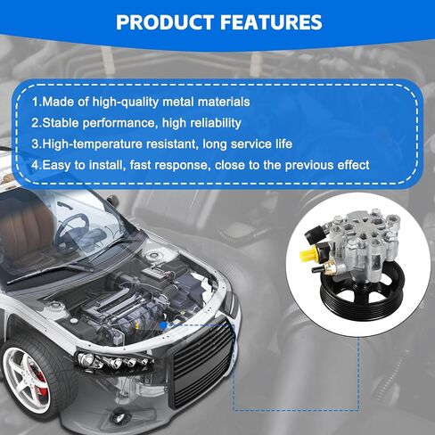 مضخة توجيه كهربائية مع بكرة وخزان 21-5229 تناسب 1995-2004 تاكوما 4 رانر T100 3.4L V6 مجموعة مضخة التوجيه التلقائي in Kuwait