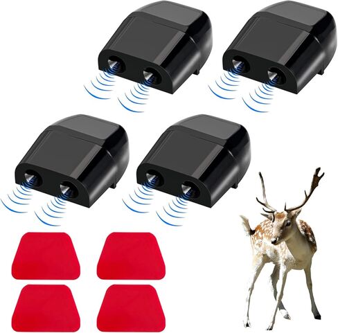 4 PCS Deer Whistles for Car, Avoid Collisions Save Deer Warning Devices with Waterproof Adhesive Tapes, Universal Animal Alert Accessories for Cars, Trucks, Motorcycles (Black) in Kuwait