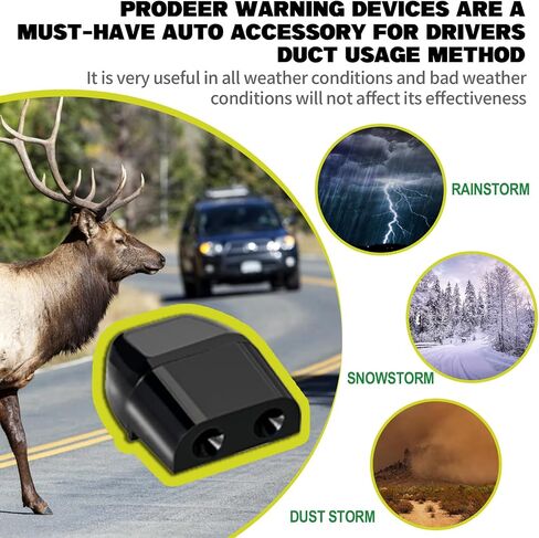 4PCS Deer Whistles for Car, Automotive Deer Warning Whistle Devices, Vehicle Deer Warning Devices Horn Sensor, Universal Animal Alert Car Accessories (Black) in Saudi Arabia