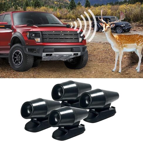 4 Pack Deer Warning Whistle for Car,Deer Warning Unit Animal Whistle with Extra Tapes,Car Forest Driving Deer Warning Alarm Animal Alert,Save Deer Whistles Repellent Devices (4 Black) in Saudi Arabia