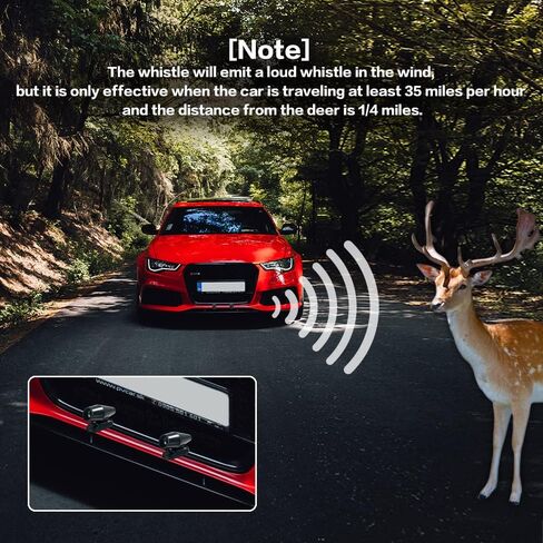 4 Pack Deer Warning Whistle for Car,Deer Warning Unit Animal Whistle with Extra Tapes,Car Forest Driving Deer Warning Alarm Animal Alert,Save Deer Whistles Repellent Devices (4 Black) in Saudi Arabia