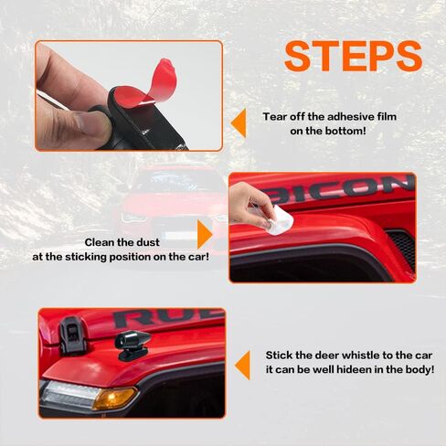 4 Pack Deer Warning Whistle for Car,Deer Warning Unit Animal Whistle with Extra Tapes,Car Forest Driving Deer Warning Alarm Animal Alert,Save Deer Whistles Repellent Devices (4 Black) in Saudi Arabia
