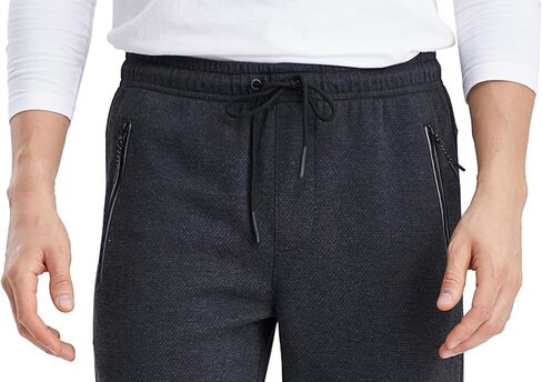 بنطلون رياضي رجالي مكون من قطعتين من Jogger Gym، سروال رياضي للتمرين للرجال، بنطال رياضي للجري مع جيوب بسحاب in Kuwait