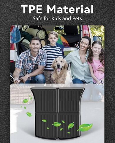 Tesla Model Y Floor Mats for 2025, 8PCS All Weather Full Set Cargo Liners Accessories, 3D TPE Odorless Floor Mat Trunk Frunk Rear Well Mats Custom for 5-Seater(Not Fit 7Seat) in Kuwait