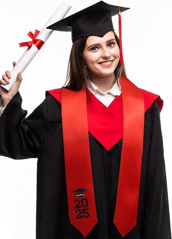 TFTAFAN Graduation Stoles grad Honor Stoles Embroidered CLASS OF 2025 Sash for High School, College, Bachelor, Degrees in Kuwait