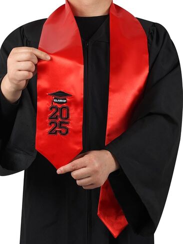 TFTAFAN Graduation Stoles grad Honor Stoles Embroidered CLASS OF 2025 Sash for High School, College, Bachelor, Degrees in Kuwait