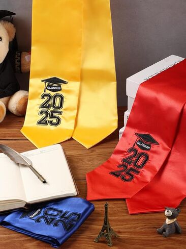 TFTAFAN Graduation Stoles grad Honor Stoles Embroidered CLASS OF 2025 Sash for High School, College, Bachelor, Degrees in Kuwait