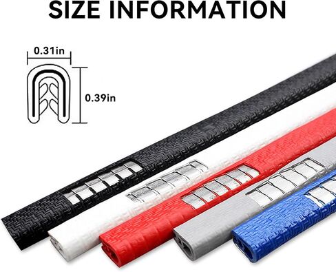 Car Door Edge Guards, 16Ft Universal Car Edge Rubber Seal Trim Protector, U Shape Door Edge Protector Guard, Aluminum Boat Edge Guards, Car Decoration Accessories for Most Car (Black) in Kuwait