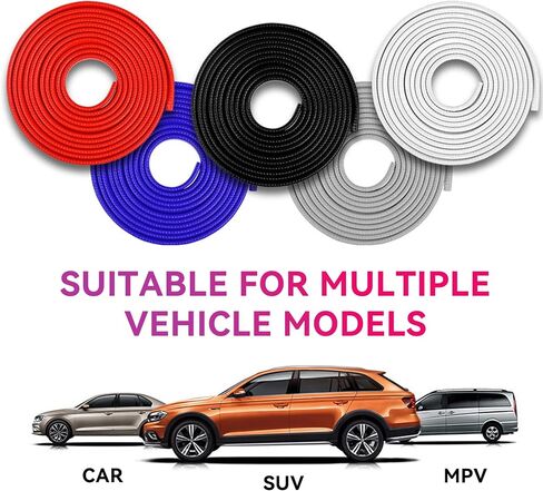 Car Door Edge Guards, 16Ft Universal Car Edge Rubber Seal Trim Protector, U Shape Door Edge Protector Guard, Aluminum Boat Edge Guards, Car Decoration Accessories for Most Car (Black) in Kuwait