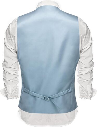 YOHOWA Men's Formal Suit Vest and Tie Set Business Casual Waistcoat Solid Colors Wedding Western Tuxedo Vest V-Neck in Saudi Arabia