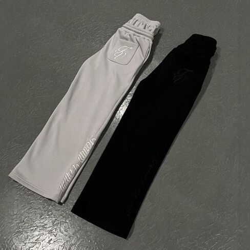 Double Waisted Sweatpants Men Y2k Baggy Sweatpants Drawstring Wide Leg Gym Workout Pants Loose Vintage Grunge Pants in Saudi Arabia