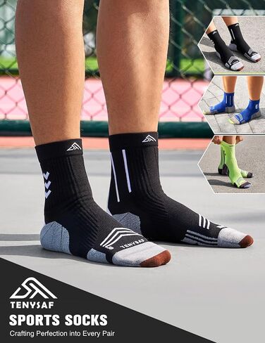 Compression Sport Running Socks: Athletic Crew Socks for Men Women Cycling Hiking Basketball Work,3 Pairs in Kuwait