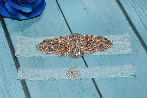 Something Blue for Bride on Wedding Garter Set Lace Wedding Garter for Bride Garter Belt Set 2 Pcs in Saudi Arabia