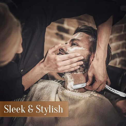 100 BLADES + Facón Classic Professional Straight Edge Barber Razor - Salon Quality Cut Throat Shavette in Kuwait