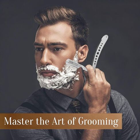 100 BLADES + Facón Classic Professional Straight Edge Barber Razor - Salon Quality Cut Throat Shavette in Kuwait