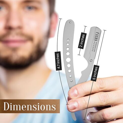 100 BLADES + Facón Classic Professional Straight Edge Barber Razor - Salon Quality Cut Throat Shavette in Kuwait