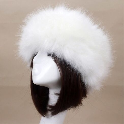 Women's Faux Fur Hats Ladies Russian Cossack Style Winter Caps in Kuwait