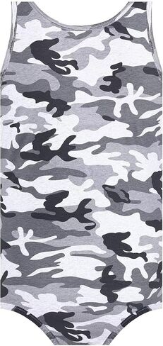 Mens Adult Onesie Camouflage Vest Cotton Pajama Jumpsuits One Piece Sleeveless Romper Bodysuit in Kuwait