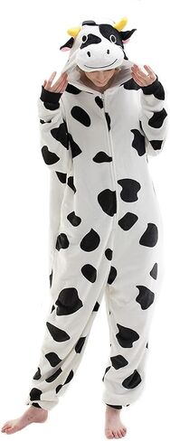 COSUSKET Snug Fit Unisex Adult Onesie Pajamas, Flannel Cosplay Animal One Piece Halloween Costume Sleepwear Homewear in Saudi Arabia