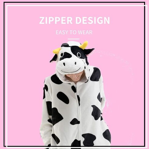 COSUSKET Snug Fit Unisex Adult Onesie Pajamas, Flannel Cosplay Animal One Piece Halloween Costume Sleepwear Homewear in Saudi Arabia