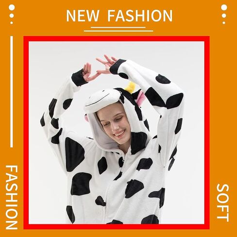 COSUSKET Snug Fit Unisex Adult Onesie Pajamas, Flannel Cosplay Animal One Piece Halloween Costume Sleepwear Homewear in Saudi Arabia
