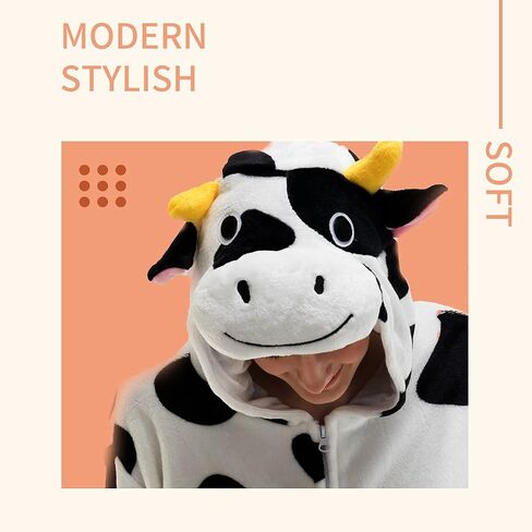 COSUSKET Snug Fit Unisex Adult Onesie Pajamas, Flannel Cosplay Animal One Piece Halloween Costume Sleepwear Homewear in Saudi Arabia