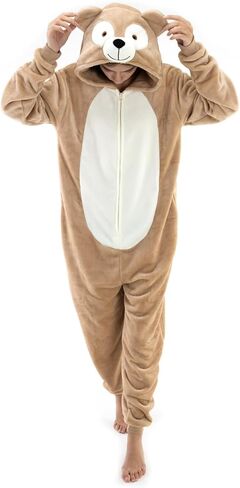 COSUSKET Snug Fit Unisex Adult Onesie Pajamas, Flannel Cosplay Animal One Piece Halloween Costume Sleepwear Homewear in Saudi Arabia