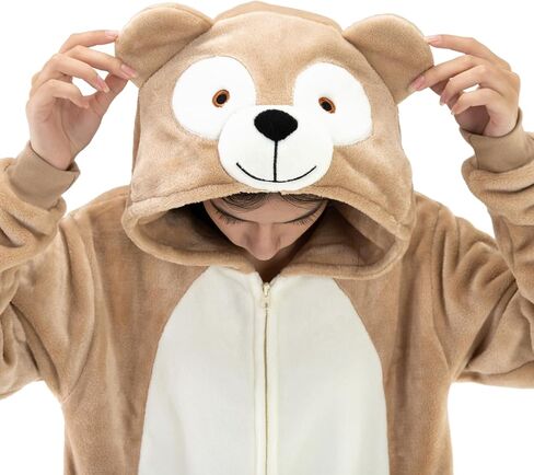 COSUSKET Snug Fit Unisex Adult Onesie Pajamas, Flannel Cosplay Animal One Piece Halloween Costume Sleepwear Homewear in Saudi Arabia