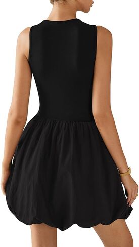 KIRUNDO Summer Bubble Dress for Women 2025 Casual Mini Spring Bodycon Cocktail Dresses Sleeveless Drop Waist Sundress Beach in Saudi Arabia