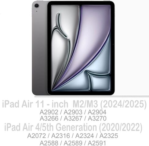 Feams Case for iPad Air 11-inch M2 (2024) / iPad Air 5th/4th Generation Case 10.9 Inch 2022 2020 Flip Stand Auto Wake/Sleep Cover with Pencil Holder & Pocket, Purple Garden in Kuwait